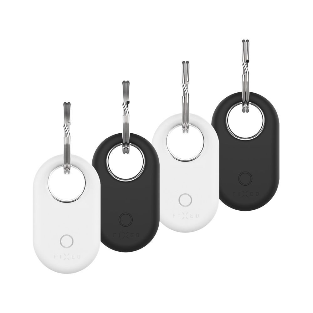 FIXED Silky szilikon tok Samsung SmartTag2-höz, 2x fekete + 2x fehér