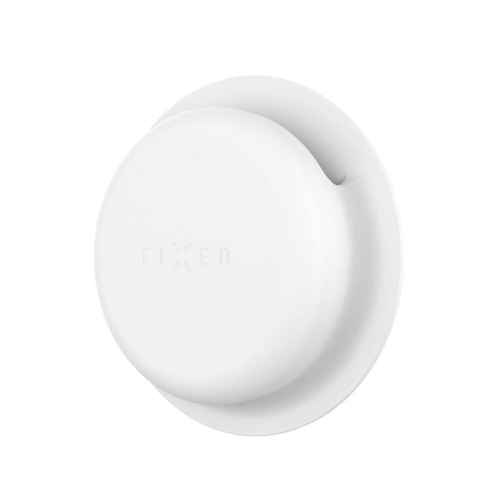 FIXED Silky matricás szilikon tok Apple AirTag-hez dupla csomag fehér