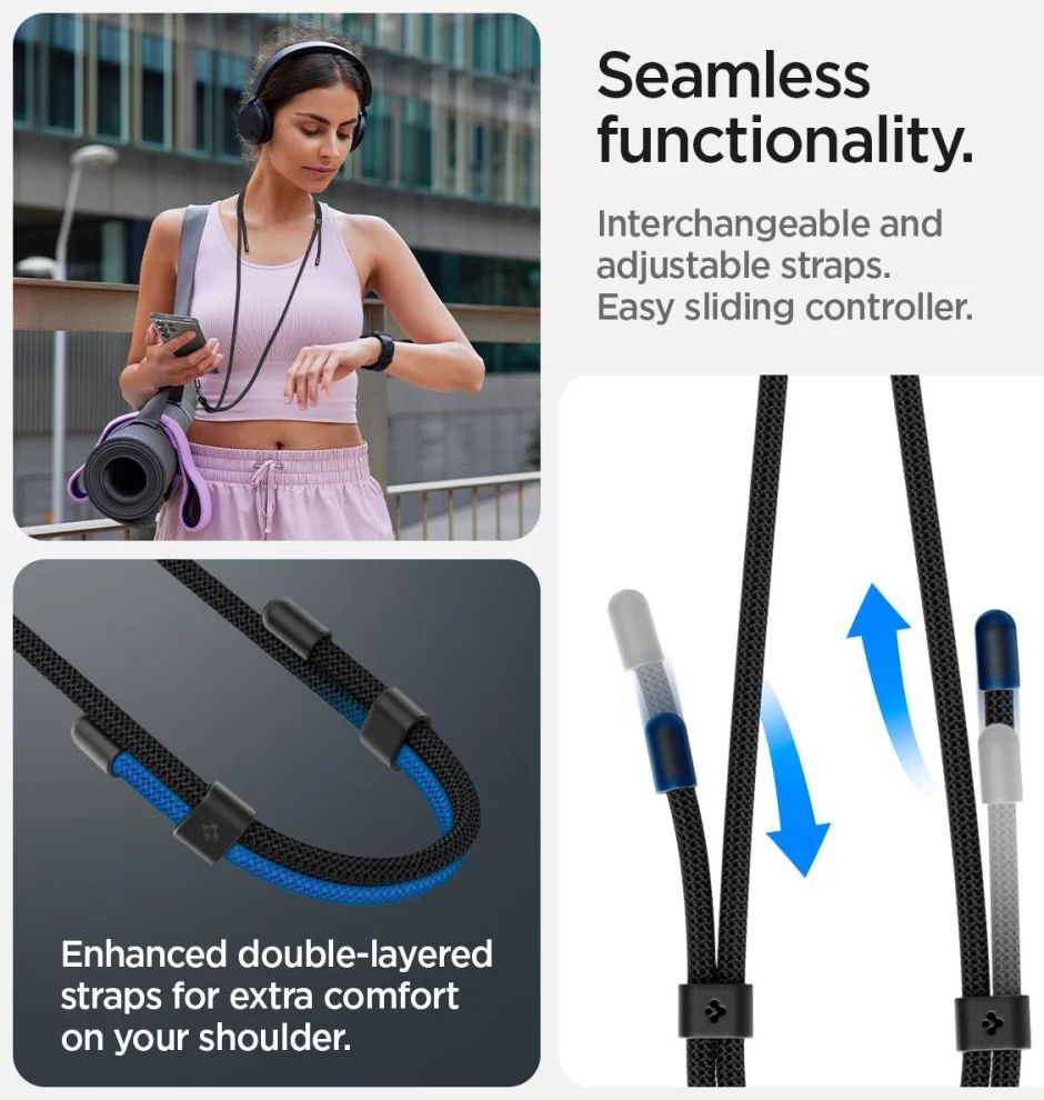 Spigen Crossbody Strap + Wrist Strap + ConTag