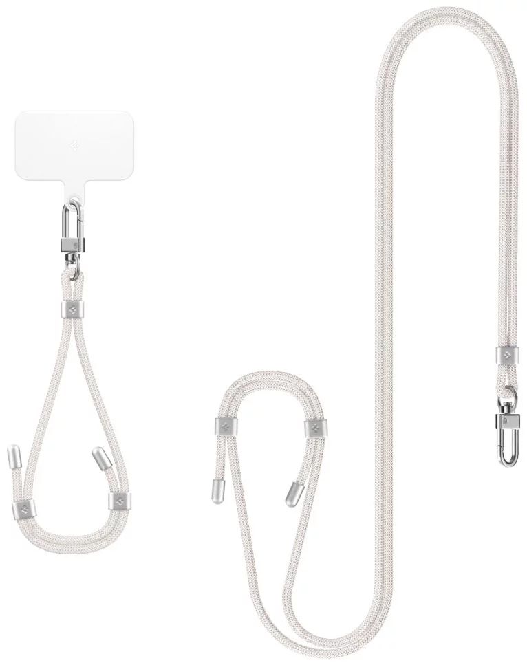 Spigen Universal Set 2 (Cross Body Strap 1P + Wrist Strap 1P + ConTag2 1P) Pearl White