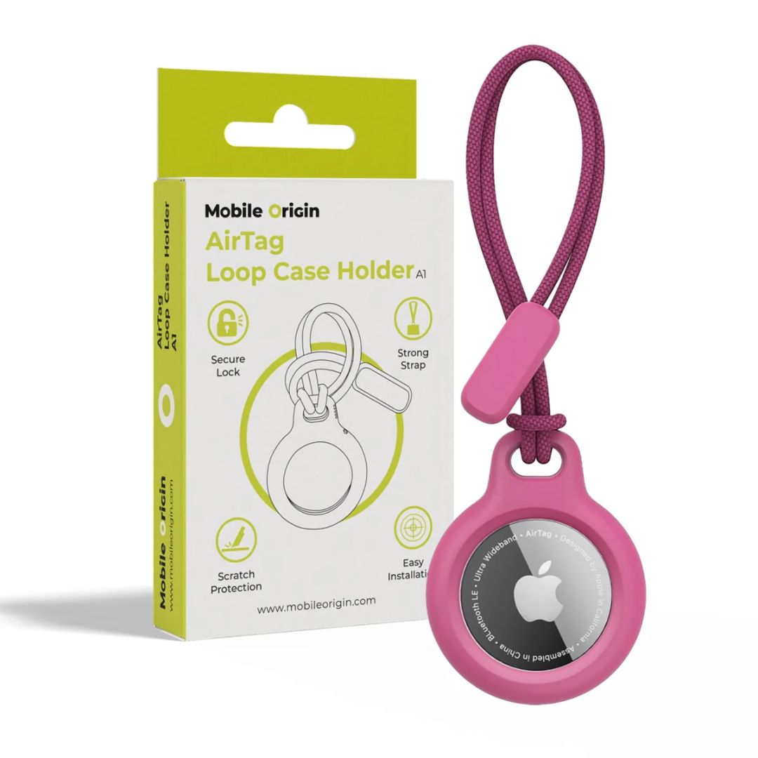 Mobile Origin Airtag Loop Case Holder A1 Pink