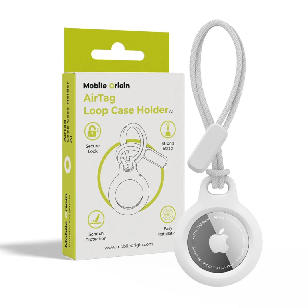 Mobile Origin Airtag Loop Case Holder A1 White