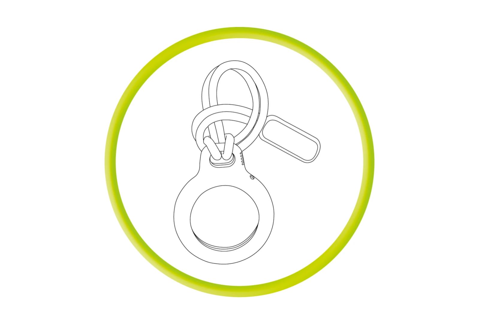 Mobile Origin Airtag Loop Case Holder A1 White