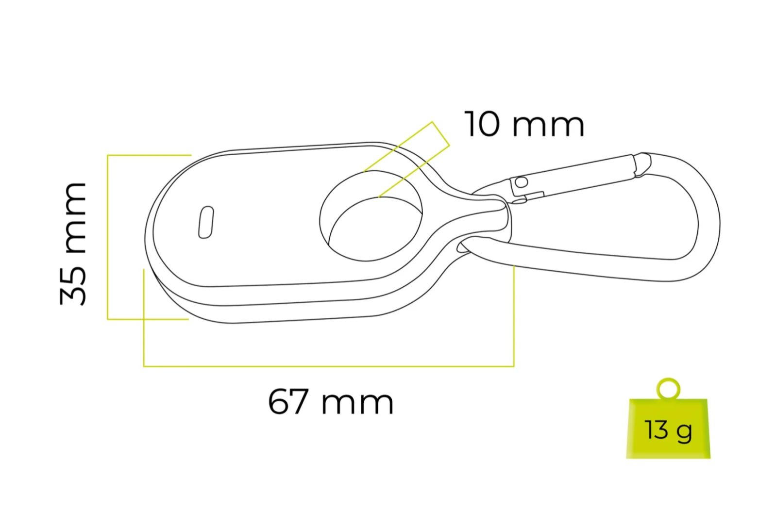 Mobile Origin Samsung SmartTag2 Case Fosfor Green