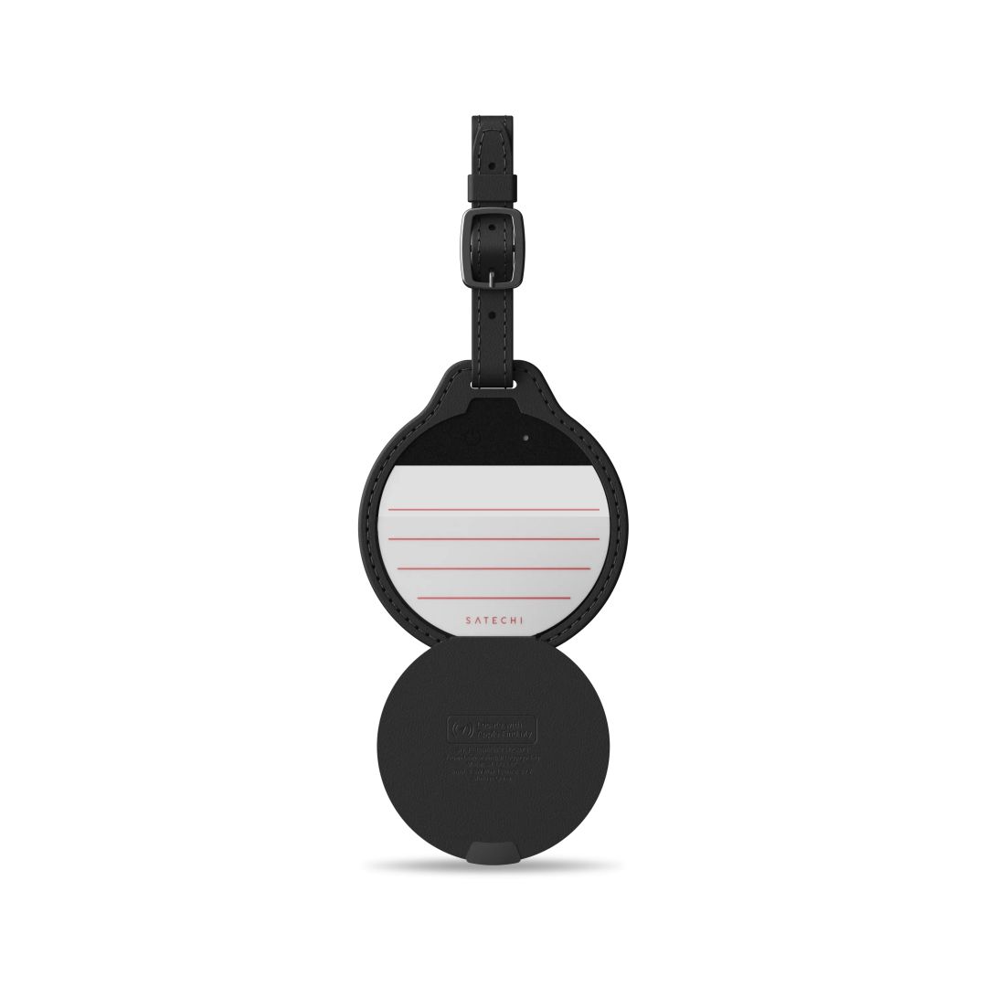 Satechi Vegan-Leather FindAll Luggage Tag Black