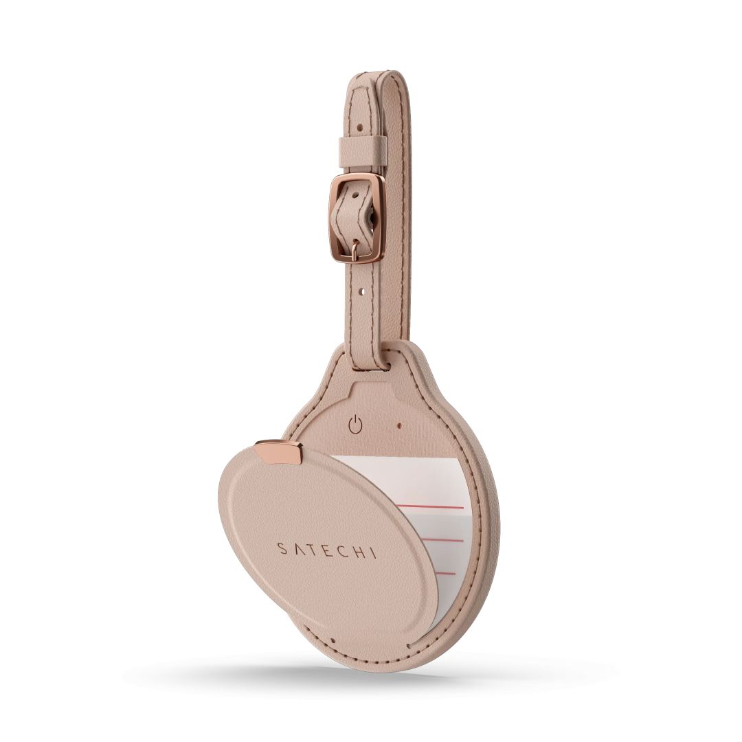 Satechi Vegan-Leather FindAll Luggage Tag Desert Rose