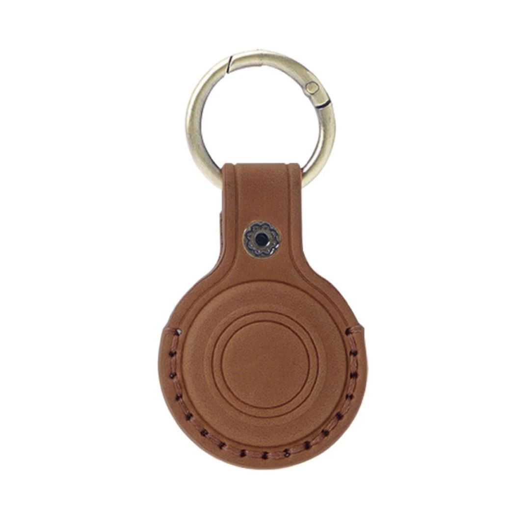 Mobile Origin AirTag Leather Keychain A6 Midnight Brown
