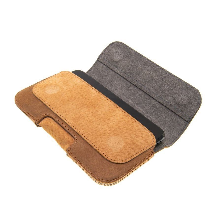 FIXED Horizontal Bőrtok Posh with closing, 5XL méret + Brown