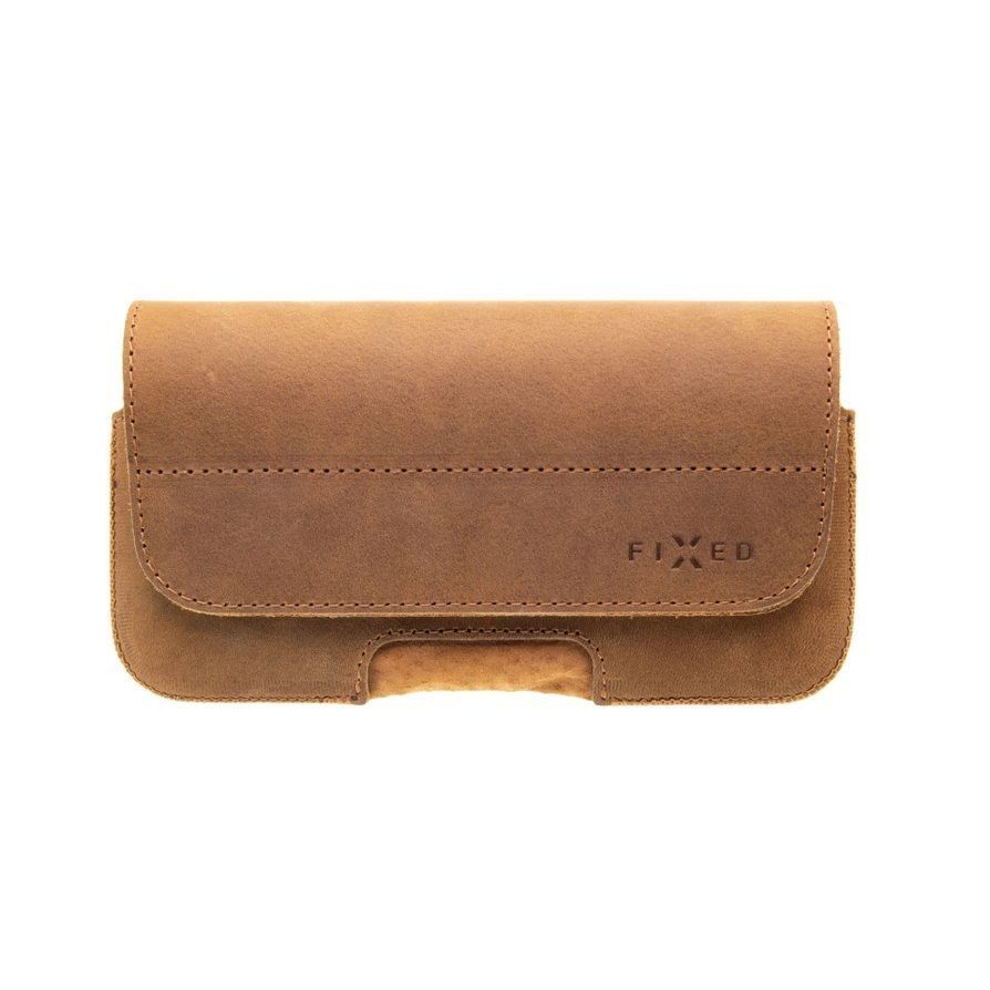 FIXED Horizontal Bőrtok Posh with closing, 5XL méret + Brown