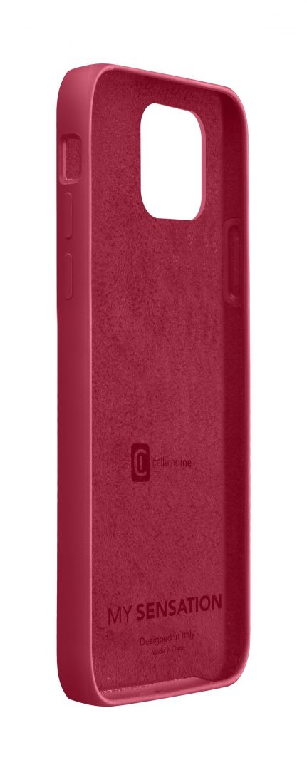 Cellularline Protective silicone cover Sensation for Apple iPhone 12, red
