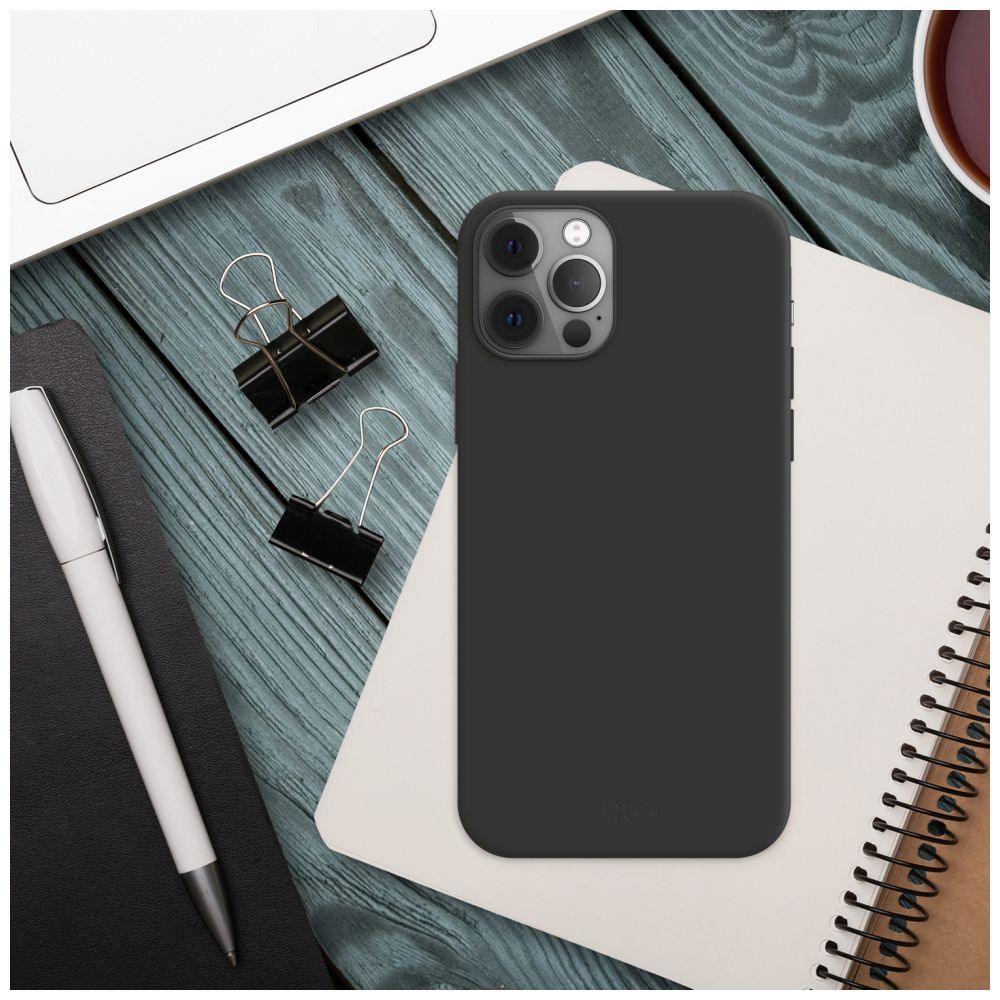 FIXED Story gumirozott telefontok Motorola Moto G34 5G készülékhez, fekete, FIXST-1295-BK