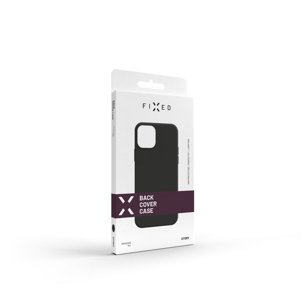 FIXED Story gumirozott telefontok Motorola Moto G34 5G készülékhez, fekete, FIXST-1295-BK