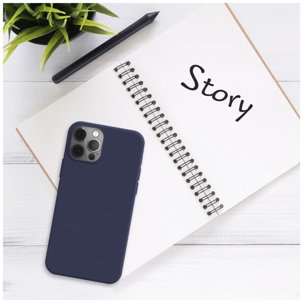 FIXED Story gumirozott telefontok Motorola Moto G04/G24 készülékekhez, kék, FIXST-1293-BL