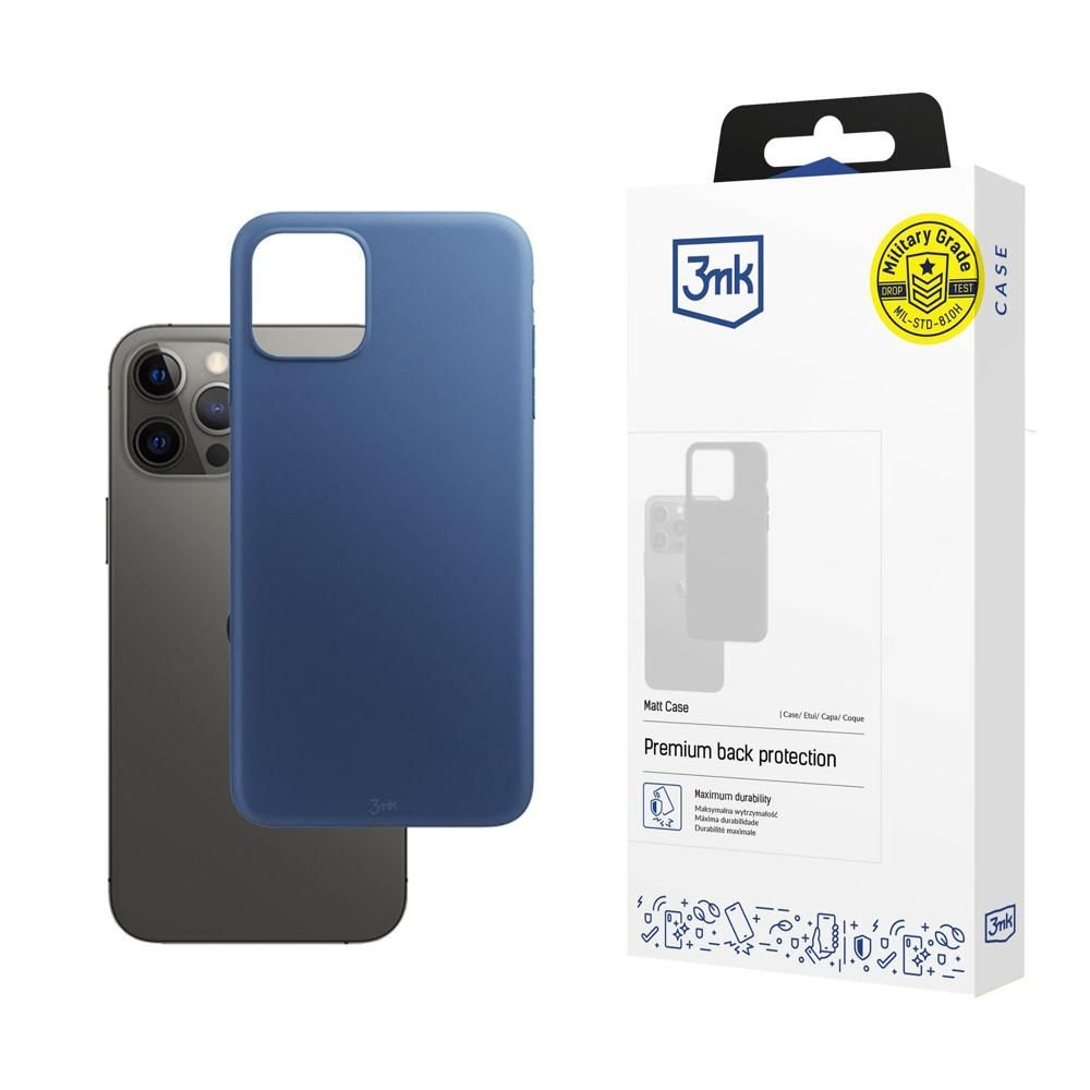 3mk Matt TPU anyagú Telefontok Áfonya Apple iPhone 12 Pro Max