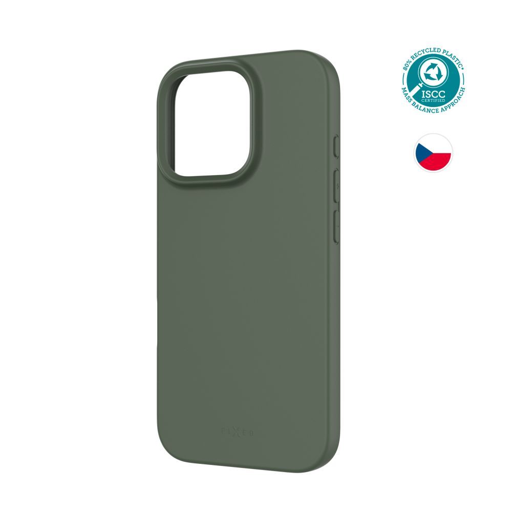 FIXED újrahasznosított TPU hátlap Apple iPhone 16 Pro készülékhez, zöld