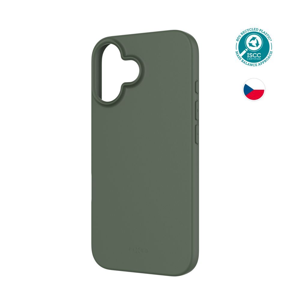 FIXED újrahasznosított TPU hátlap Apple iPhone 16 készülékhez, zöld