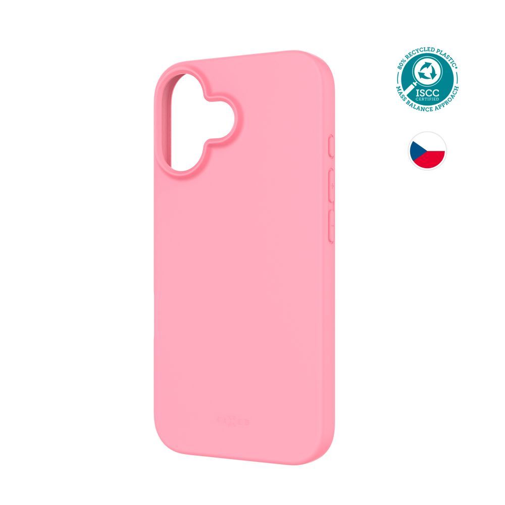 FIXED újrahasznosított TPU hátlap Apple iPhone 16 készülékhez, rózsaszín