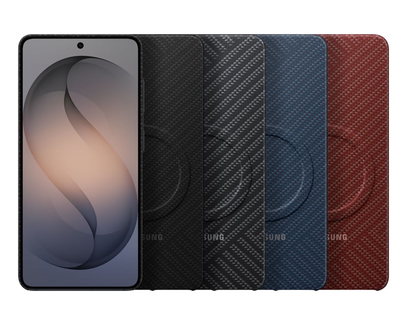 Samsung Galaxy S26 Carbon Magnet Case Coralred