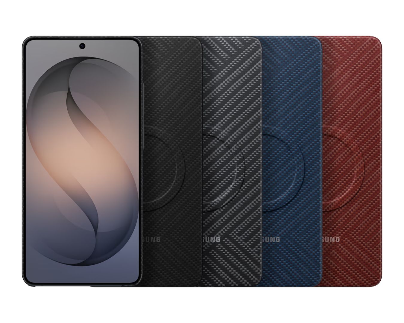 Samsung Galaxy S26 Ultra Carbon Magnet Case Coralred