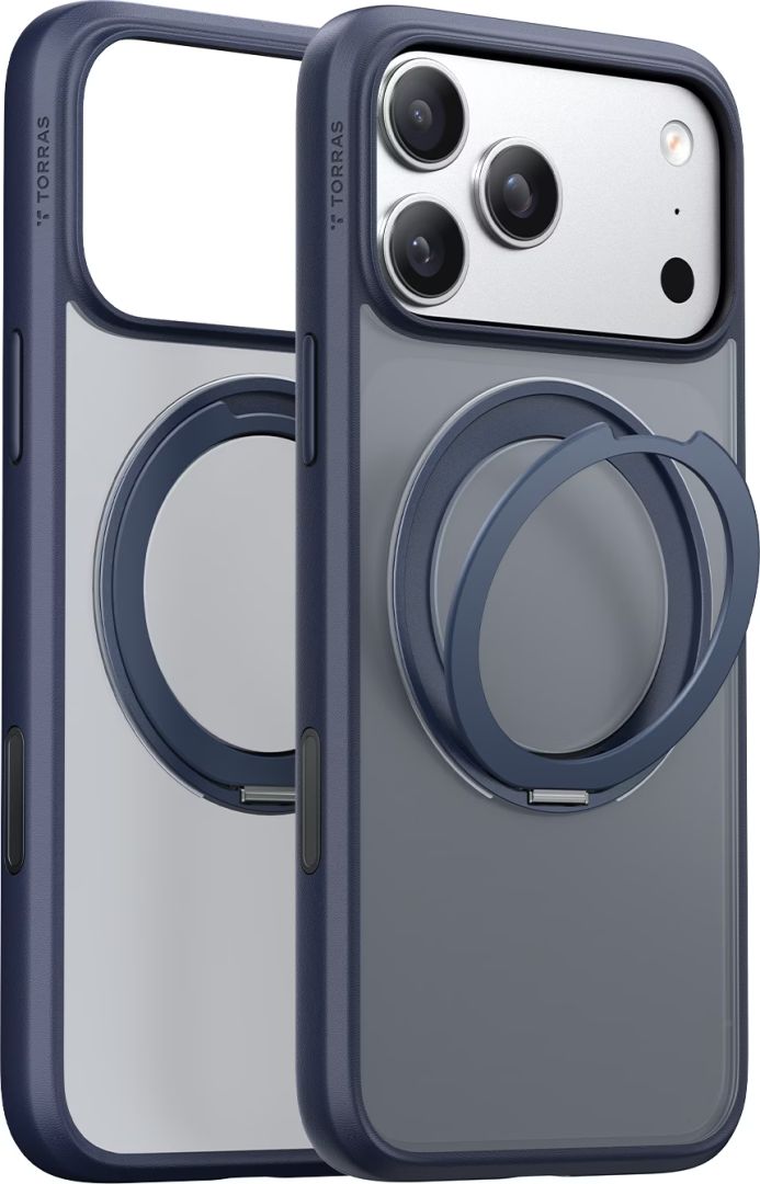 Torras Ostand Pro case for iPhone 17 Pro Max Midnight Blue