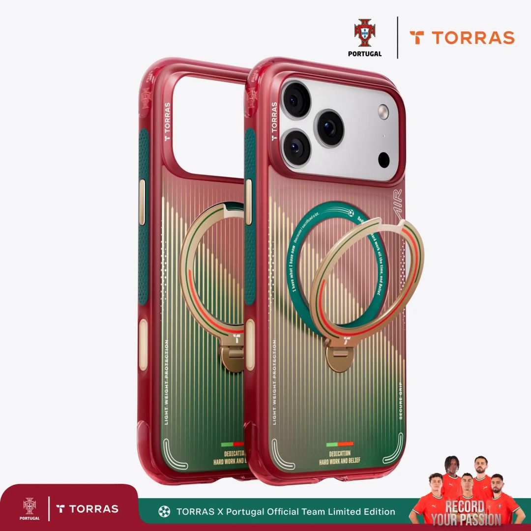 Torras Ostand Q3 Air World Cup Limited case for iPhone 17 Pro Max Red/Green