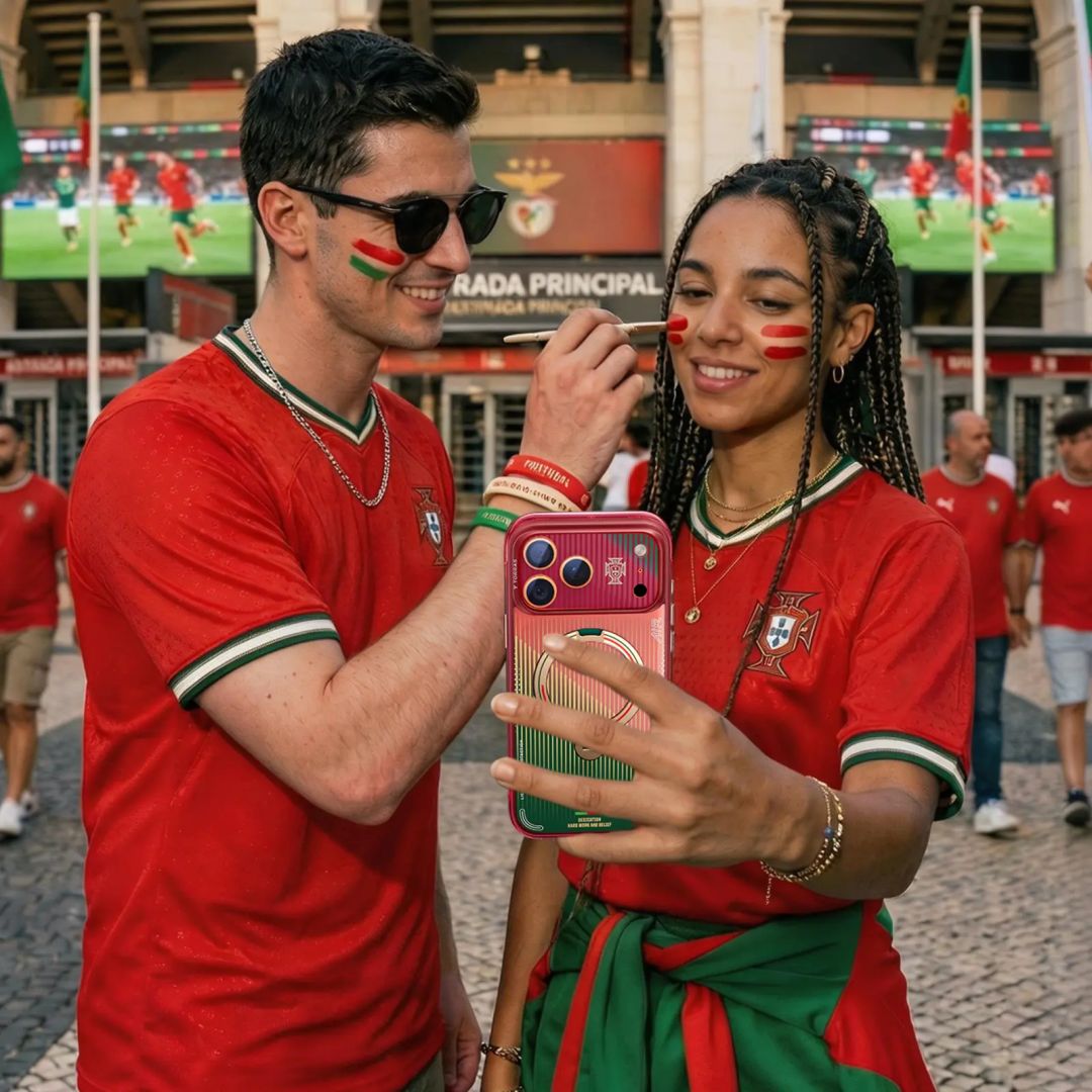 Torras Ostand Q3 Air World Cup Limited case for iPhone 17 Pro Max Red/Green