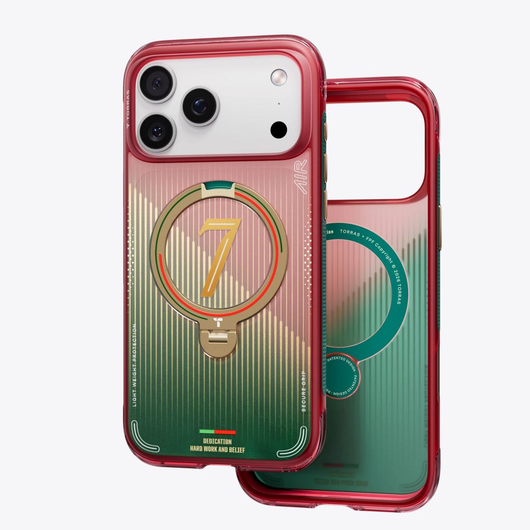 Torras Ostand Q3 Air World Cup Limited case for iPhone 17 Pro Max Red/Green