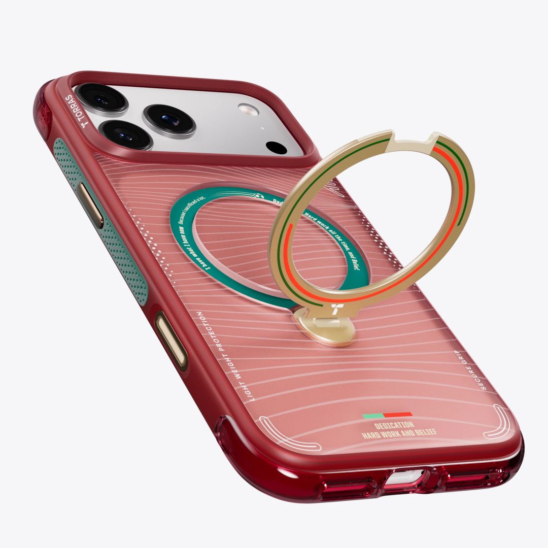 Torras Ostand Q3 Air World Cup Limited case for iPhone 17 Pro Red