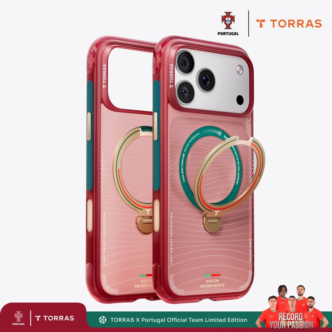 Torras Ostand Q3 Air World Cup Limited case for iPhone 17 Pro Max Red
