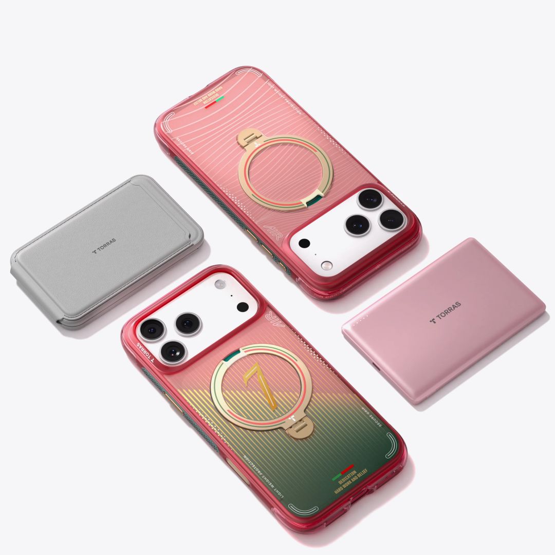 Torras Ostand Q3 Air World Cup Limited case for iPhone 17 Pro Max Red
