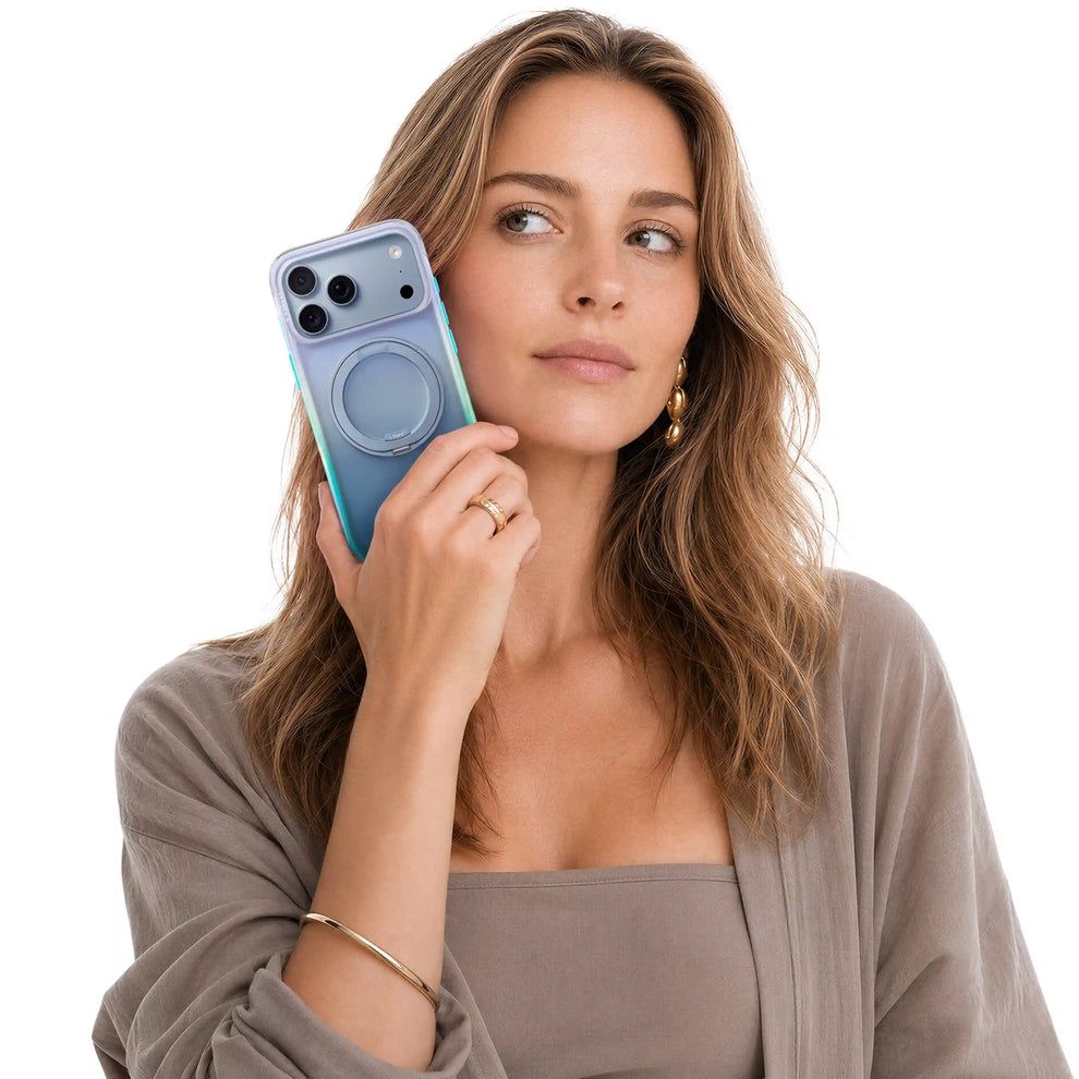 Torras Ostand Gradient Air case for iPhone 18 Pro Alaska Aurora