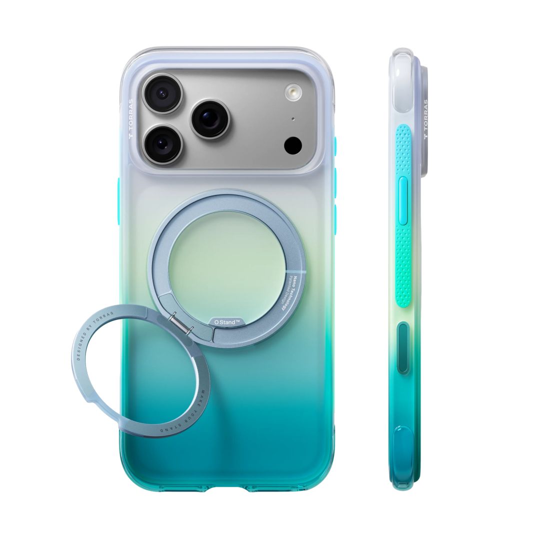 Torras Ostand Gradient Air case for iPhone 18 Pro Max Alaska Aurora