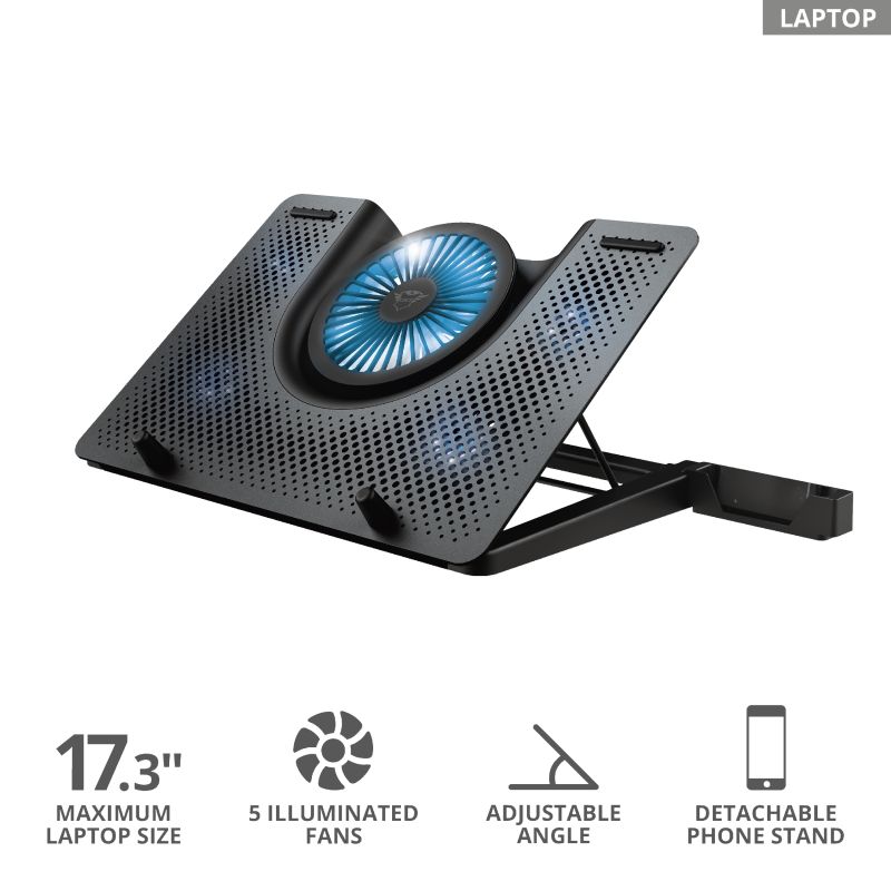 Trust GXT 1125 Quno Notebook hűtő Black