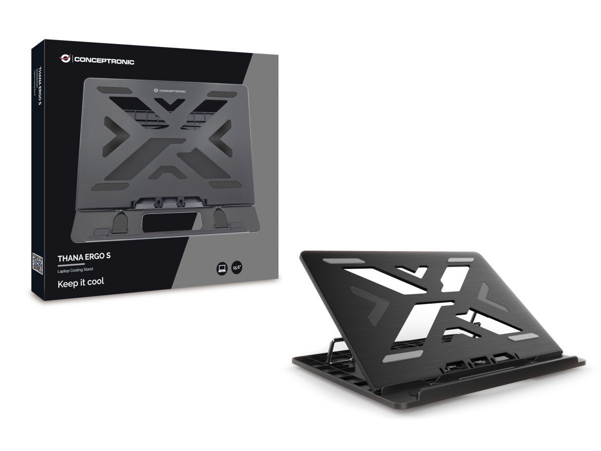 Conceptronic  THANA03B ERGO laptop hűtőpad Black