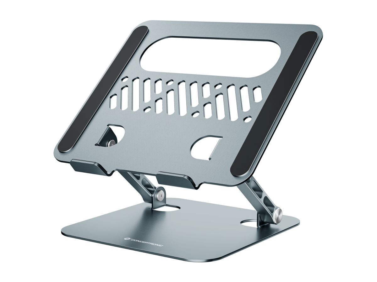 Conceptronic  THANA10G Foldable Laptop Stand Adjustable Height Grey