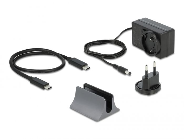 DeLock USB Type-C™ DP 1.4 Docking Station Triple 4K Display - HDMI / DisplayPort / USB / LAN / SD / PD 3.0 Grey