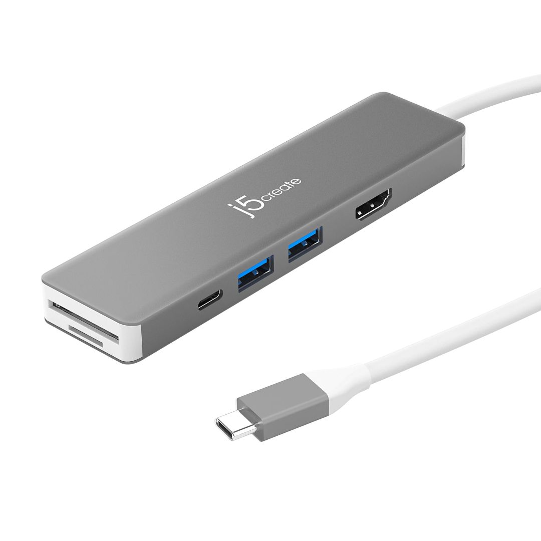 j5create JCD390-N 4K60 Elite USB-C Docking Station Silver