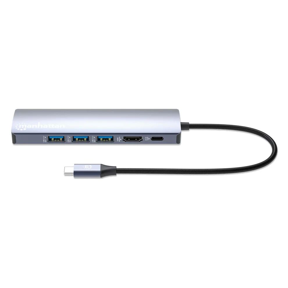 Manhattan USB-C PD 6-in-1 4K Docking Station / Multiport Hub