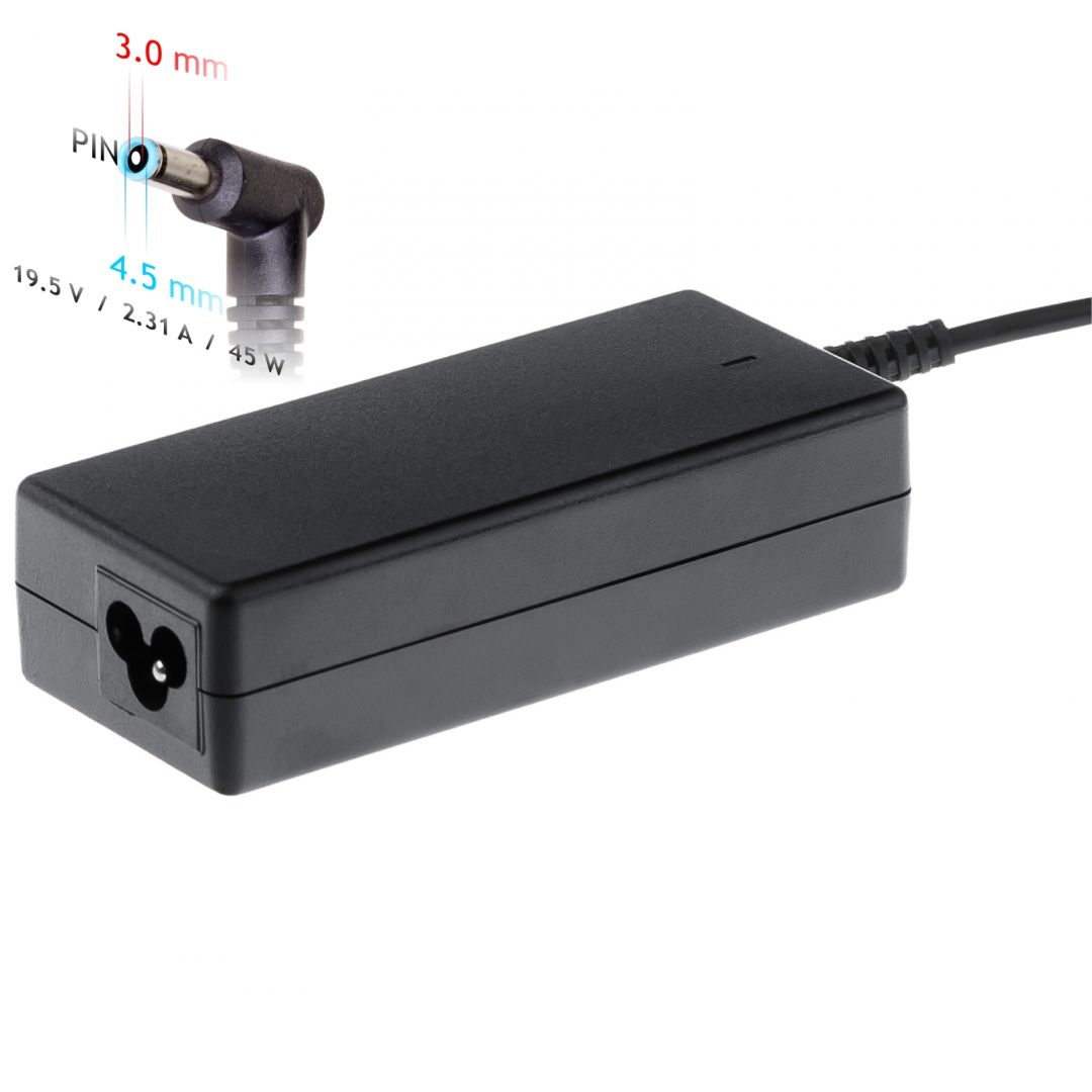 Akyga AK-ND-68 19,5V / 2,31A 45W 4,5x3mm Dell hálózati notebook töltő
