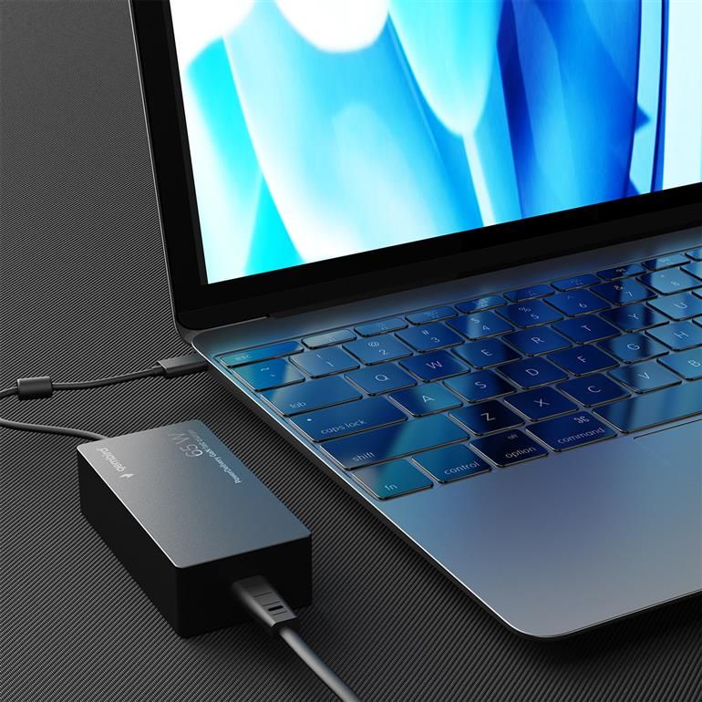 Gembird NPA-AC-PDQC65-01 65 W PowerDelivery GaN USB Type-C fast charger Black