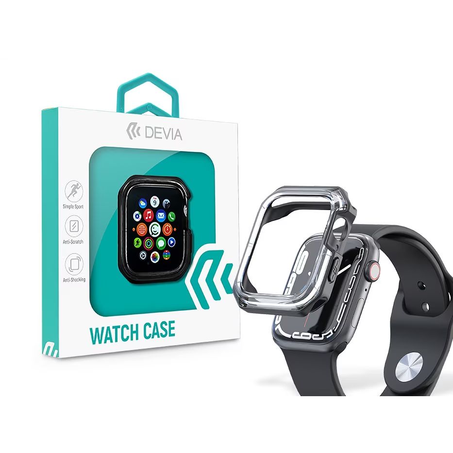 Devia Sport Series Shockproof Case For iWatch 45mm Black