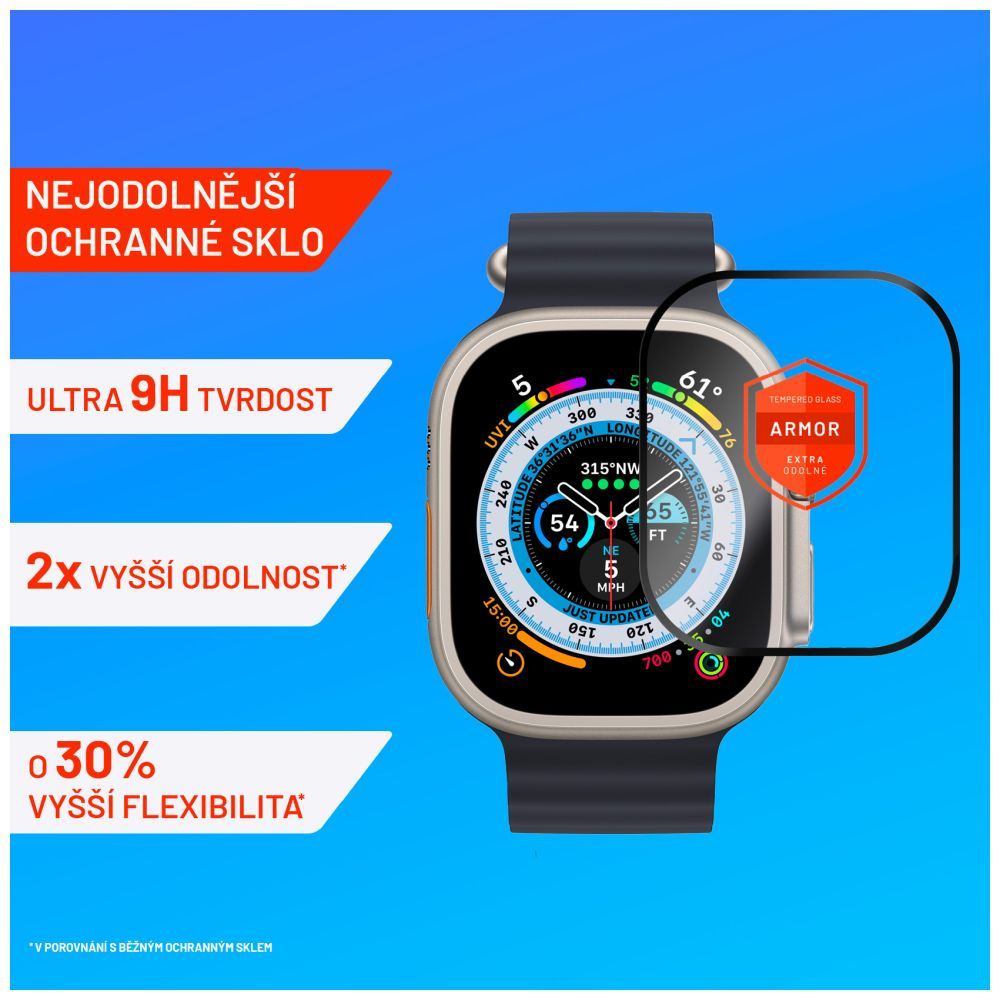 FIXED edzett üveg kijelzővédő fólia Apple Watch Ultra/Ultra 2  okosórához (49 mm