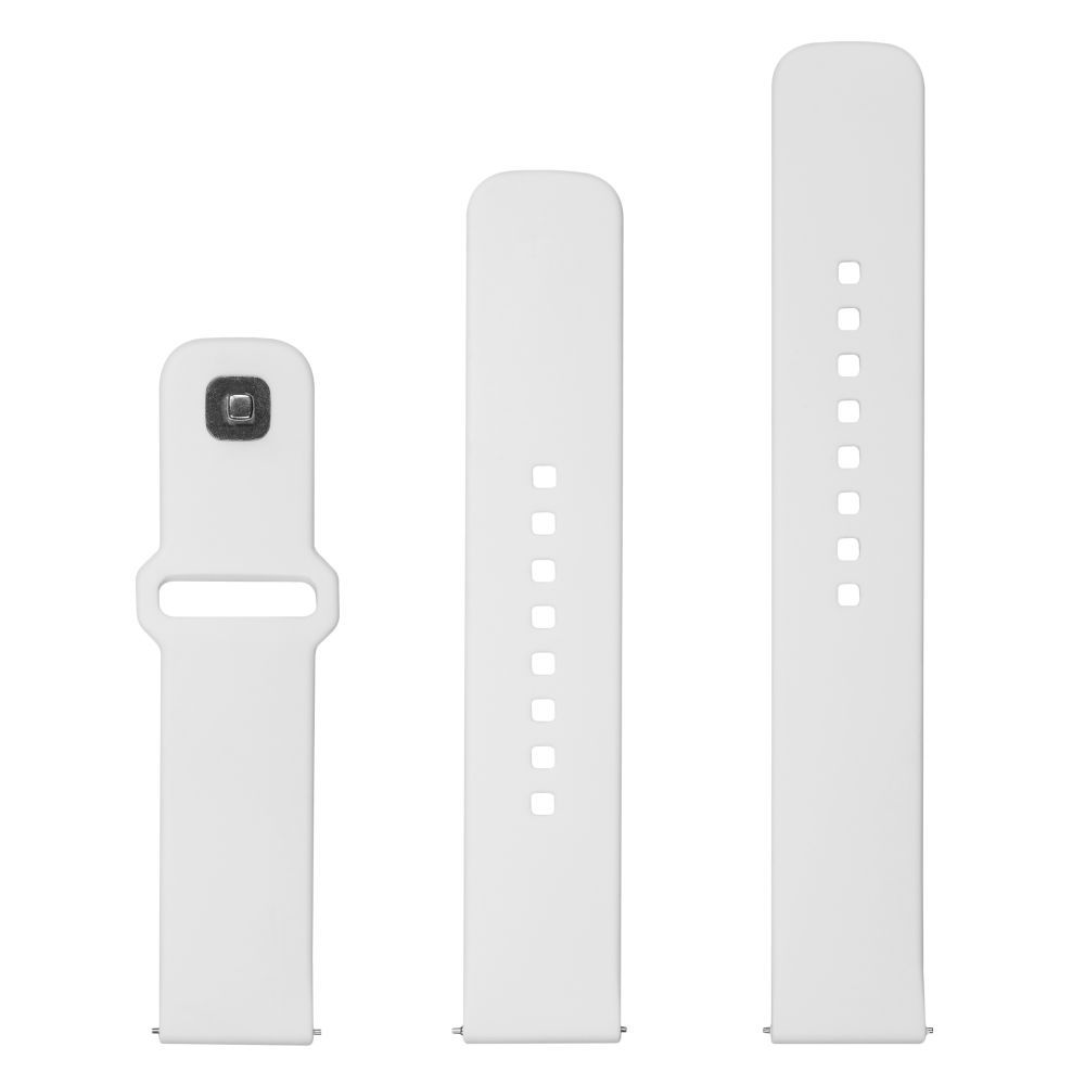 FIXED univerzális szilikon óraszíj készlet, gyors kioldás,  20mm-es okosórákhoz, fehér, FIXSST2-20MM-WH