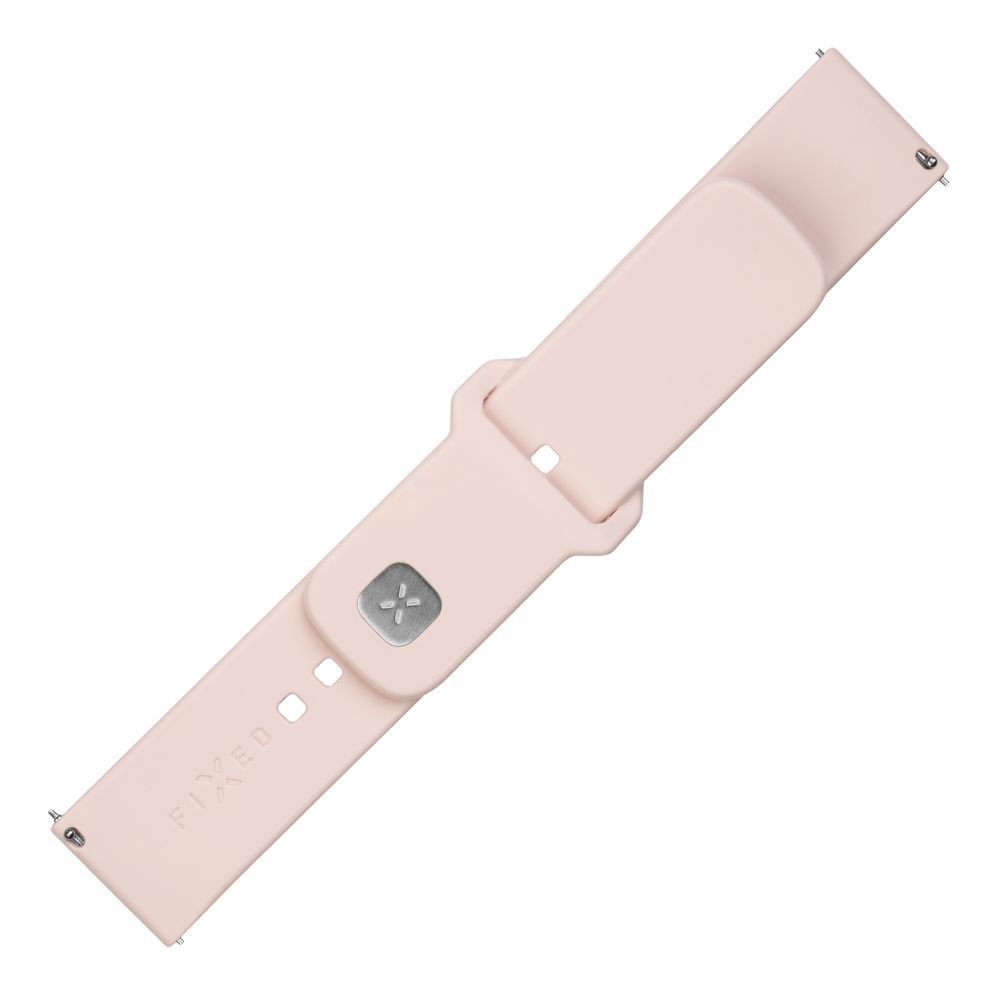 FIXED univerzális szilikon óraszíj készlet, gyors kioldás,  20mm-es okosórákhoz, pink, FIXSST2-20MM-PI