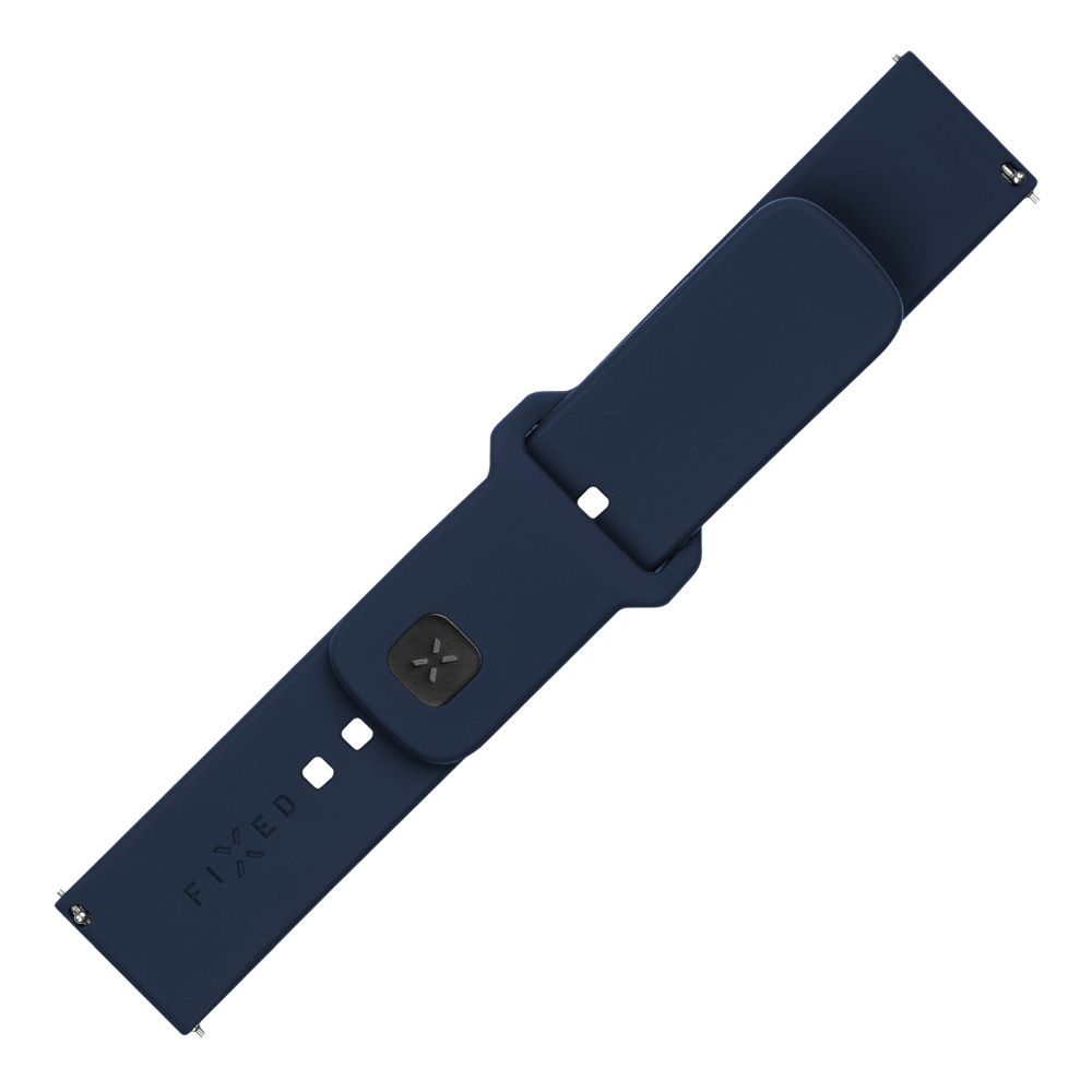 FIXED univerzális szilikon óraszíj készlet, gyors kioldás,  20mm-es okosórákhoz, kék FIXSST2-22MM-BL