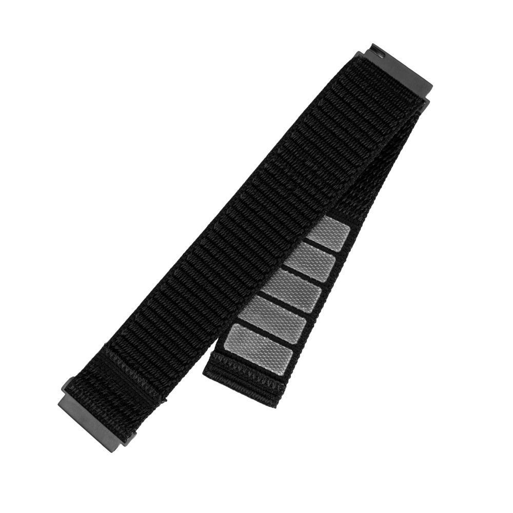 FIXED nylon sportos óraszíj gyorskioldással 20mm-es okosórához,  fekete FIXNST2-20-BK