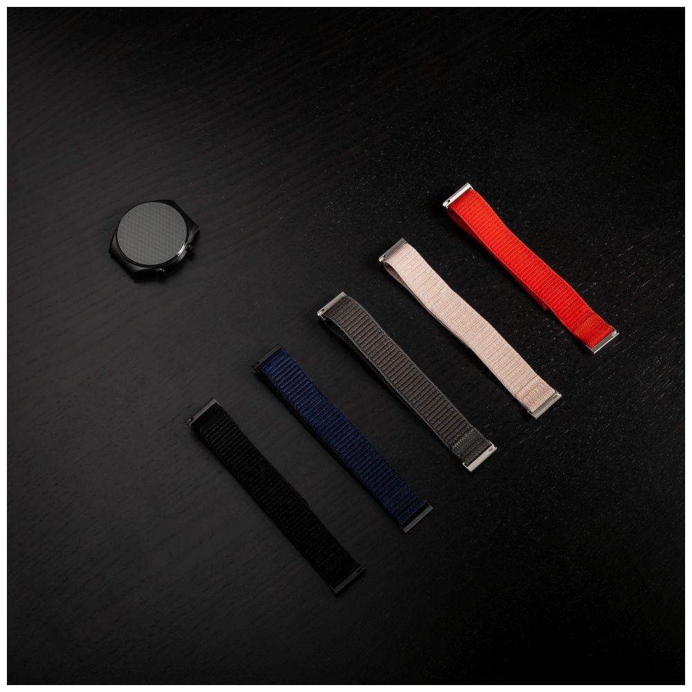 FIXED nylon sportos óraszíj gyorskioldással 20mm-es okosórához,  sötétkék FIXNST2-20mm-DBL