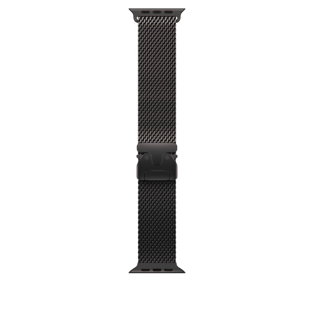 Apple Watch 49mm Milanese Loop Black Titanium Medium