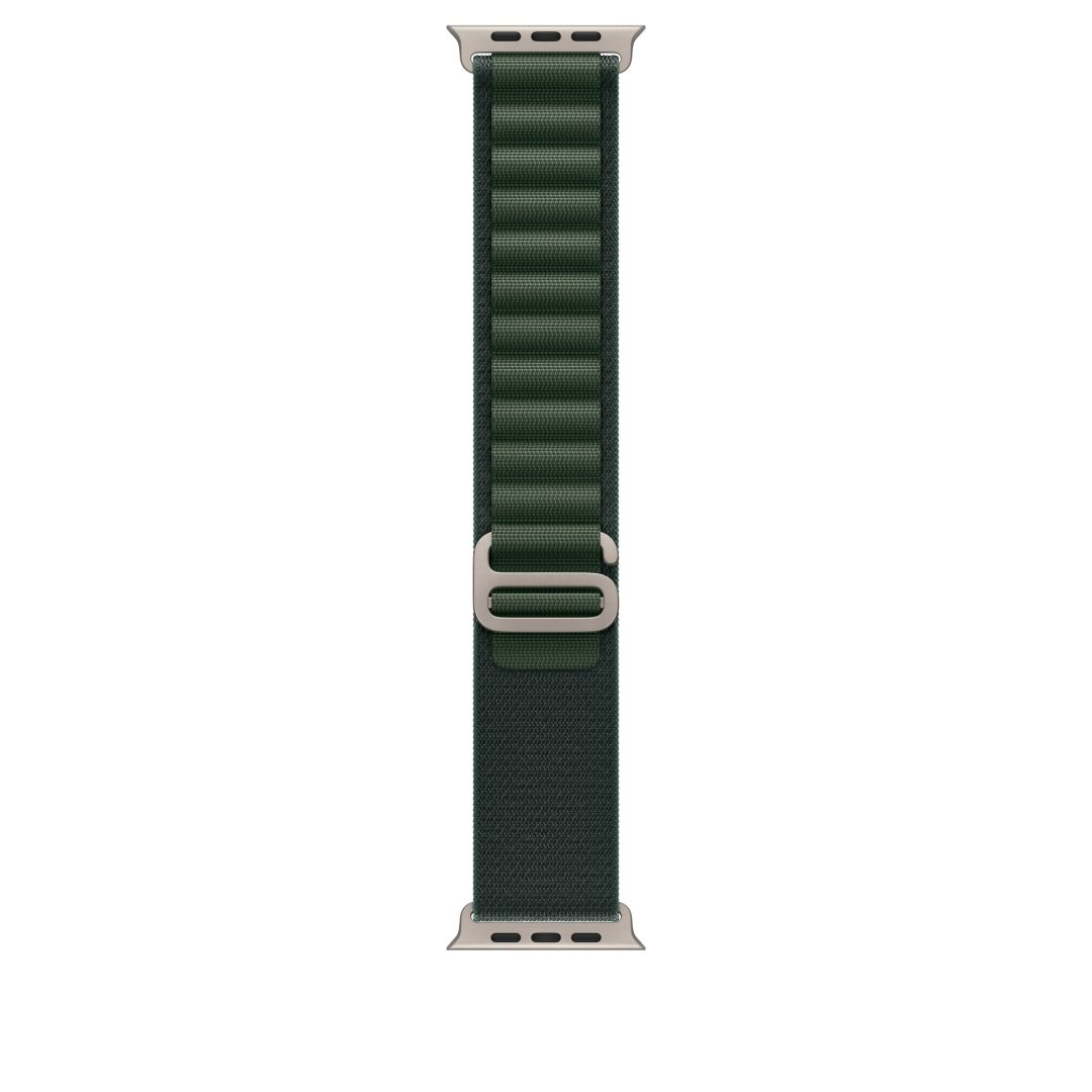 Apple Watch 49mm Loop Dark Green-Natural Titanium Small