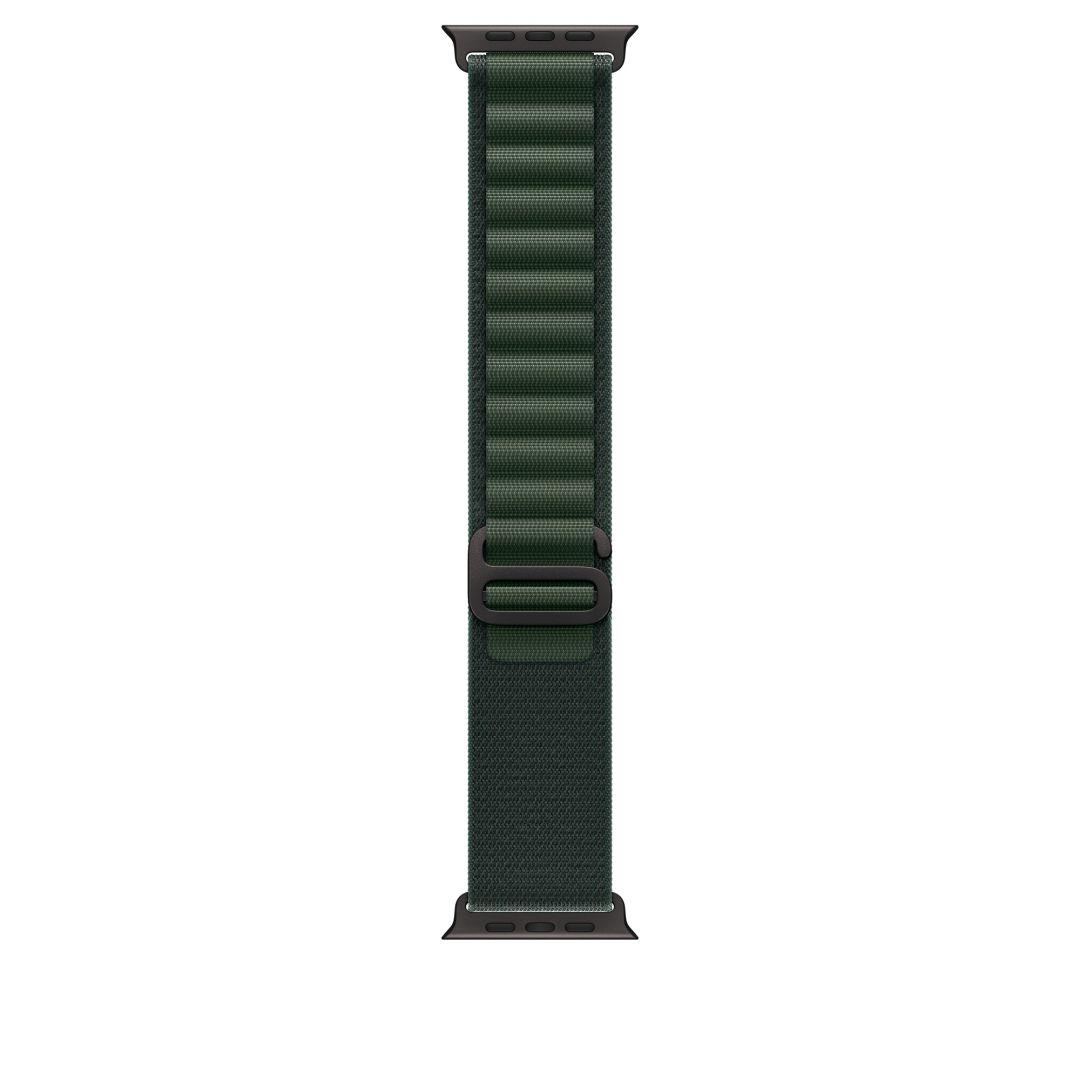 Apple Watch 49mm Alphine Loop Dark Green Black Titanium Finish Large